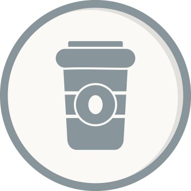 kahve fincanı simgesi, vektör illüstrasyonu  