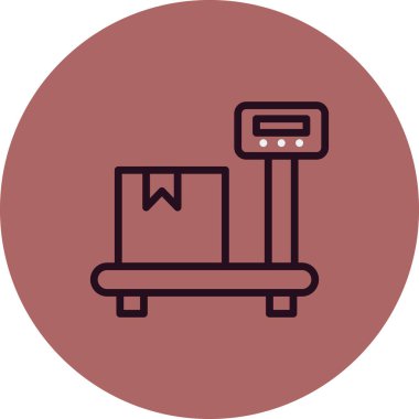 Kişisel ve ticari kullanım için vektör illüstrasyon simgesi. Ağırlık