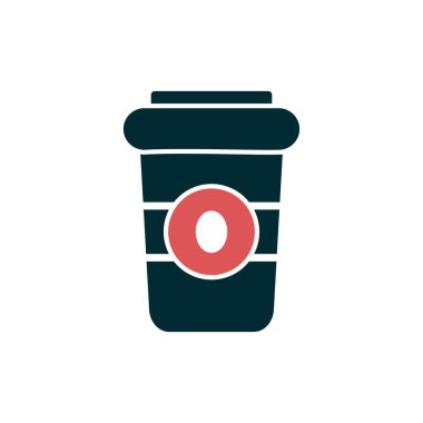 kahve fincanı simgesi, vektör illüstrasyonu  