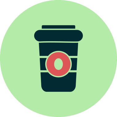 kahve fincanı simgesi, vektör illüstrasyonu  