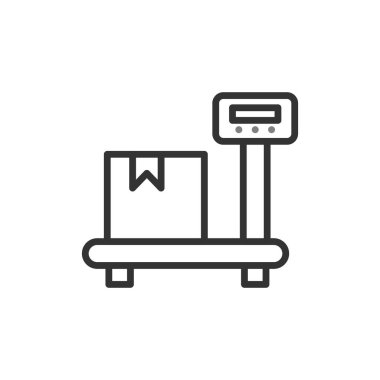 Kişisel ve ticari kullanım için vektör illüstrasyon simgesi. Ağırlık