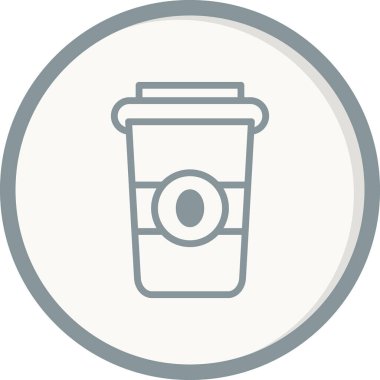 kahve fincanı simgesi, vektör illüstrasyonu  