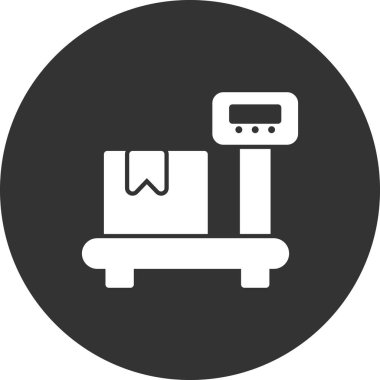 Kişisel ve ticari kullanım için vektör illüstrasyon simgesi. Ağırlık