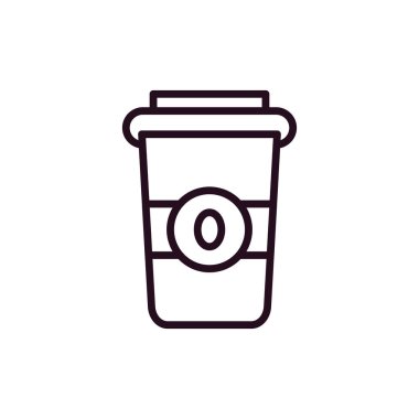 kahve fincanı simgesi, vektör illüstrasyonu  