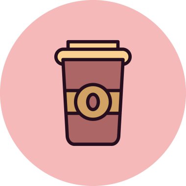 kahve fincanı simgesi, vektör illüstrasyonu  