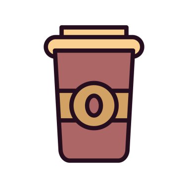 kahve fincanı simgesi, vektör illüstrasyonu  