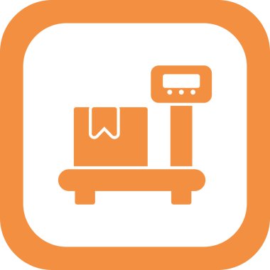 Kişisel ve ticari kullanım için vektör illüstrasyon simgesi. Ağırlık