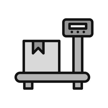 Kişisel ve ticari kullanım için vektör illüstrasyon simgesi. Ağırlık