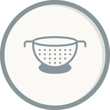 Colander web icon, vector illustration