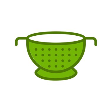 Colander web simgesi, vektör illüstrasyonu