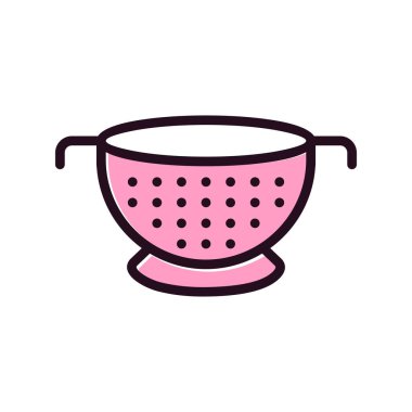 Colander web simgesi, vektör illüstrasyonu