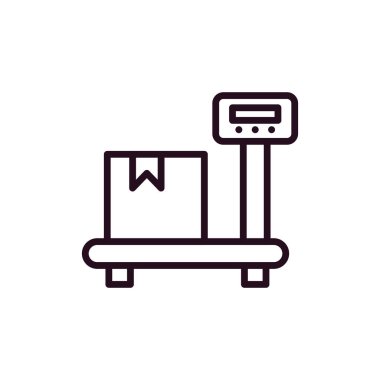 Kişisel ve ticari kullanım için vektör illüstrasyon simgesi. Ağırlık