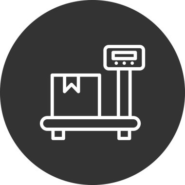 Kişisel ve ticari kullanım için vektör illüstrasyon simgesi. Ağırlık