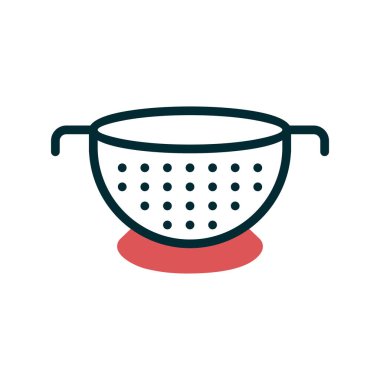 Colander web simgesi, vektör illüstrasyonu