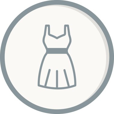 kadın elbise web simgesi vektör illüstrasyonu