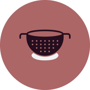 Colander web simgesi, vektör illüstrasyonu
