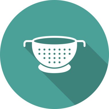 Colander web icon, vector illustration