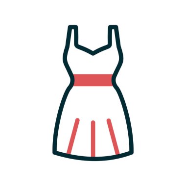 kadın elbise web simgesi vektör illüstrasyonu