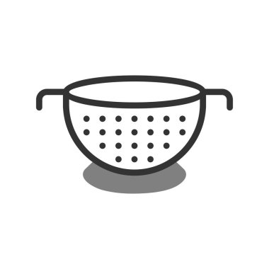Colander web simgesi, vektör illüstrasyonu