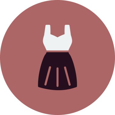 kadın elbise web simgesi vektör illüstrasyonu