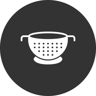Colander web simgesi, vektör illüstrasyonu