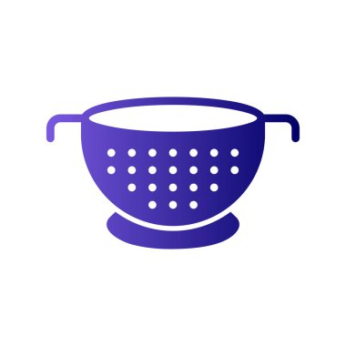 Colander web simgesi, vektör illüstrasyonu