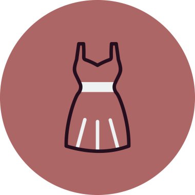 kadın elbise web simgesi vektör illüstrasyonu