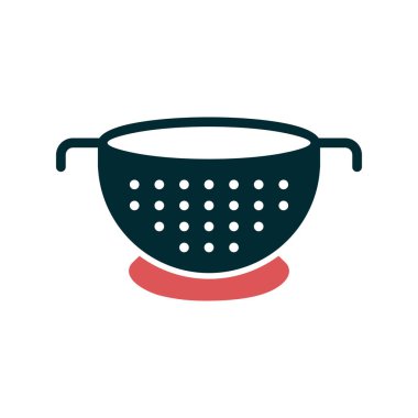 Colander web simgesi, vektör illüstrasyonu
