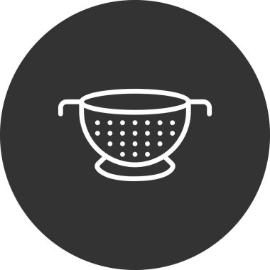 Colander web simgesi, vektör illüstrasyonu