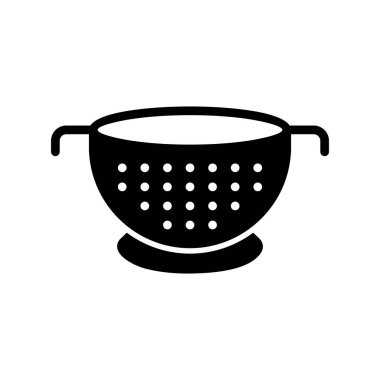 Colander web simgesi, vektör illüstrasyonu