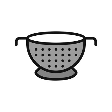 Colander web simgesi, vektör illüstrasyonu