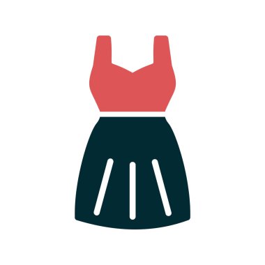 kadın elbise web simgesi vektör illüstrasyonu
