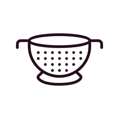 Colander web simgesi, vektör illüstrasyonu