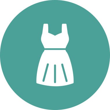 kadın elbise web simgesi vektör illüstrasyonu