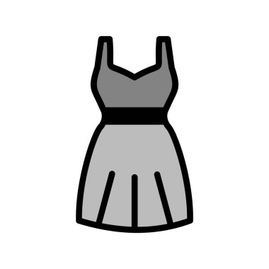 kadın elbise web simgesi vektör illüstrasyonu