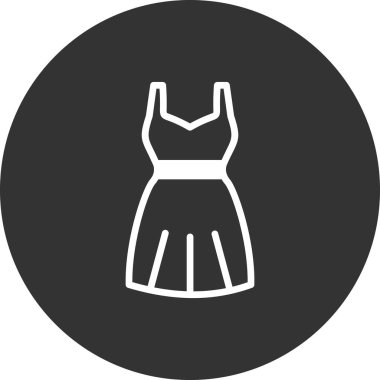 kadın elbise web simgesi vektör illüstrasyonu
