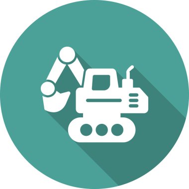 ekskavatör vektör simgesi modern satır biçimi