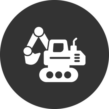 ekskavatör vektör simgesi modern satır biçimi
