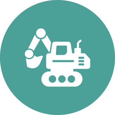 ekskavatör vektör simgesi modern satır biçimi