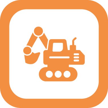 ekskavatör vektör simgesi modern satır biçimi