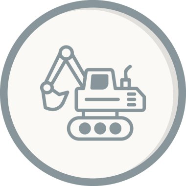 ekskavatör vektör simgesi modern satır biçimi