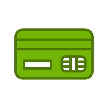 Kredi kartı simgesi, vektör illüstrasyonu