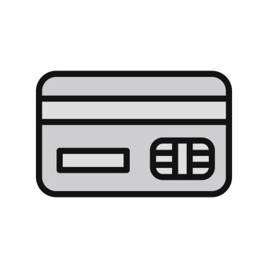 Kredi kartı simgesi, vektör illüstrasyonu