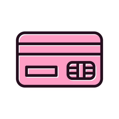Kredi kartı simgesi, vektör illüstrasyonu