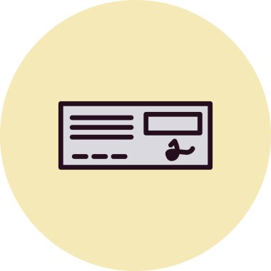 Banka Denetim vektör simgesi. Web uygulaması veya mobil uygulama için modern düz illüstrasyon pictogram.