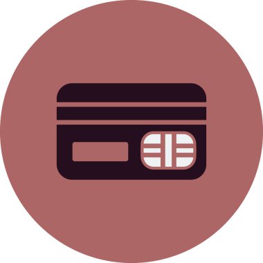 Kredi kartı simgesi, vektör illüstrasyonu