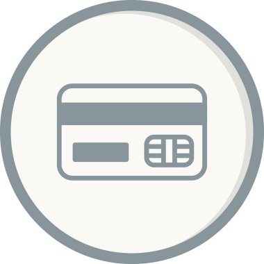 Kredi kartı simgesi, vektör illüstrasyonu