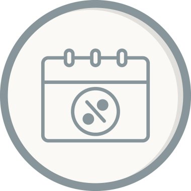 Takvim simgesi, basit biçimdeki eşsiz vektör illüstrasyon simgesi