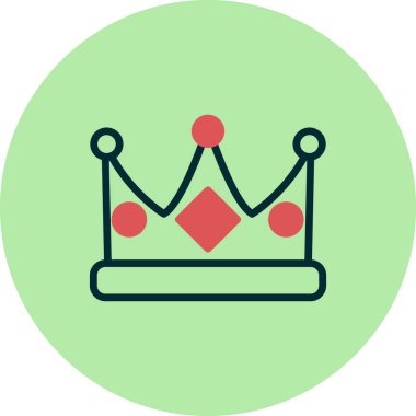 taç simgesi tasarımı, oyun kültürü sembolü ve premium vektörü