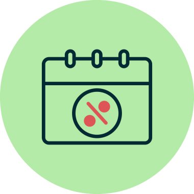 Takvim simgesi, basit biçimdeki eşsiz vektör illüstrasyon simgesi